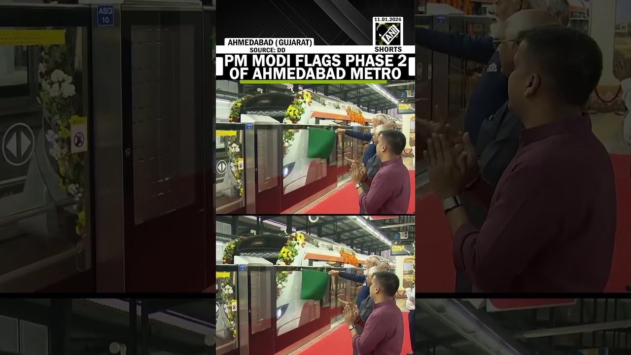 PM Modi inaugurates Phase 2 of Ahmedabad metro from Sector 10A to Mahatma Mandir
