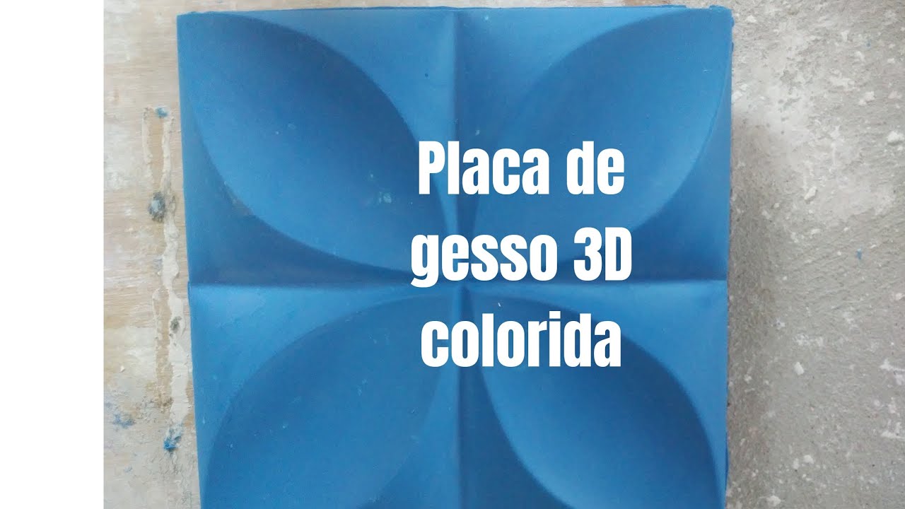 placa de gesso 3D colorida