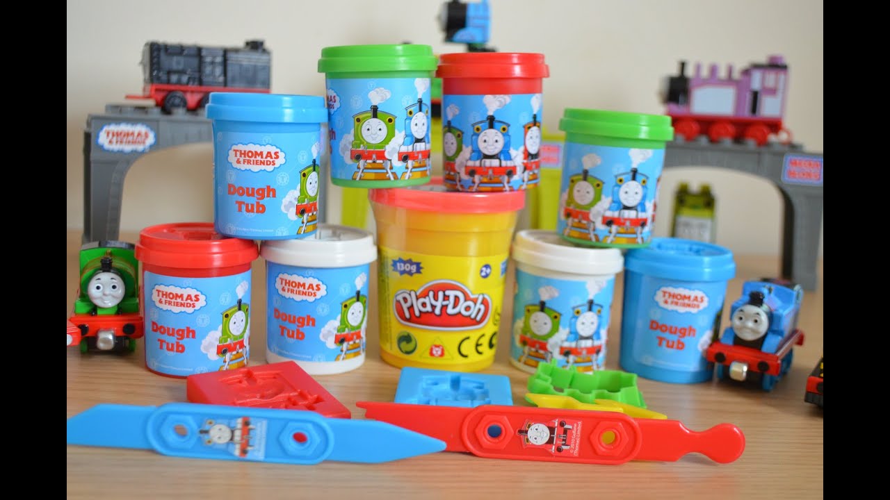 Play Doh Thomas And Friends Thomas The Tank James Percy Harold Play-Doh Train Playset 托马斯＆朋友