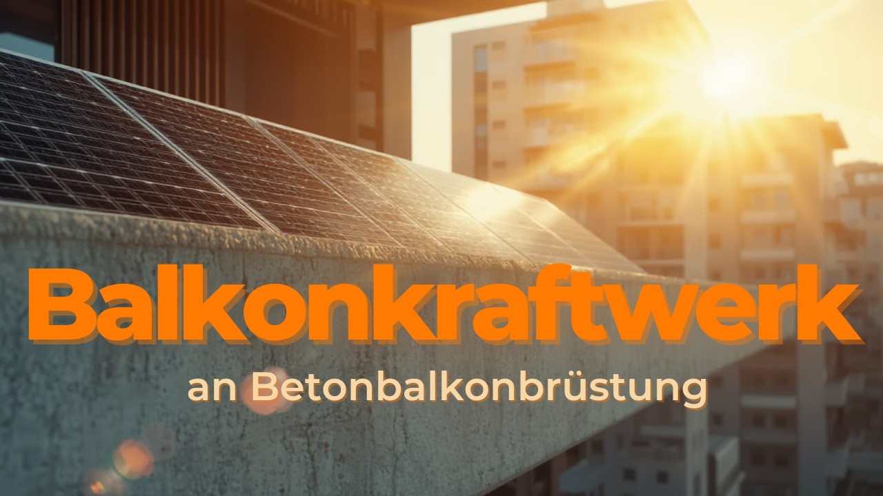 ENDLICH! Balkonkraftwerk am Betonbalkon montieren (ohne Bohren)