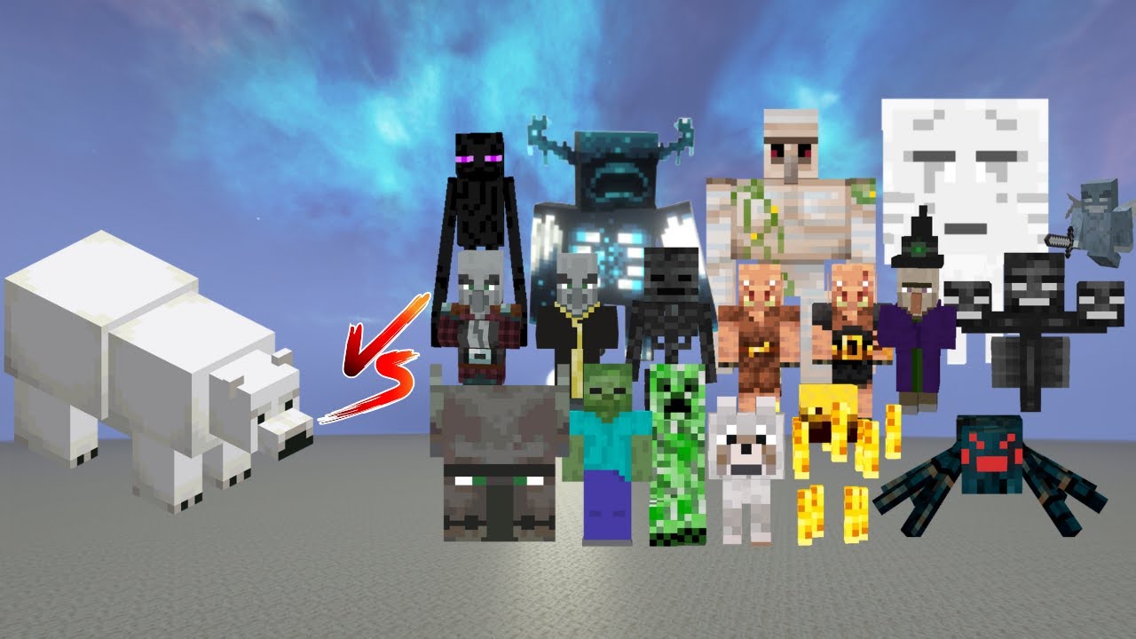 Polar Bear Vs Every Mob in Minecraft Minecraft Mob Battle