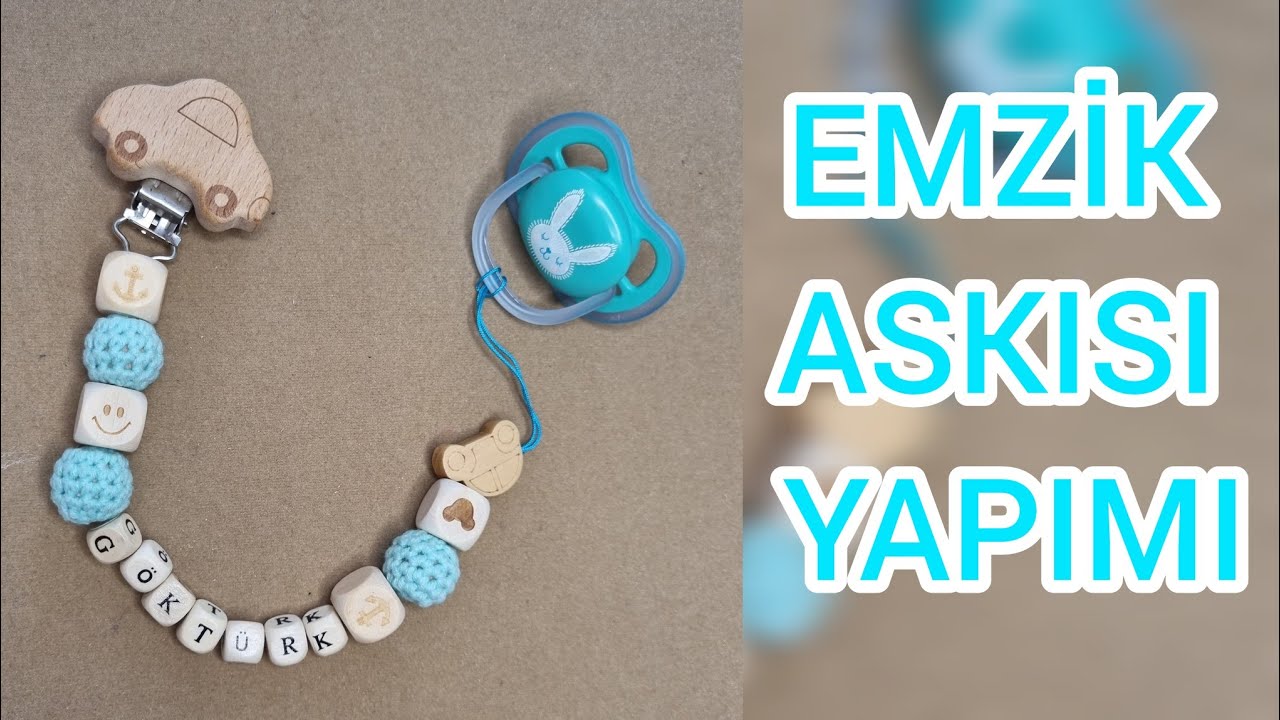 Ahşap Boncuk ve Amigurimi Emzik Askısı (zinciri) Yapımı #emzikzinciri #kendinyap