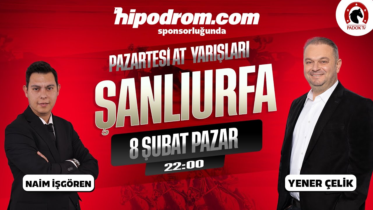 09 Şubat 2026 Şanlıurfa At Yarışı Tahminleri // Naim İşgören - Yener Çelik