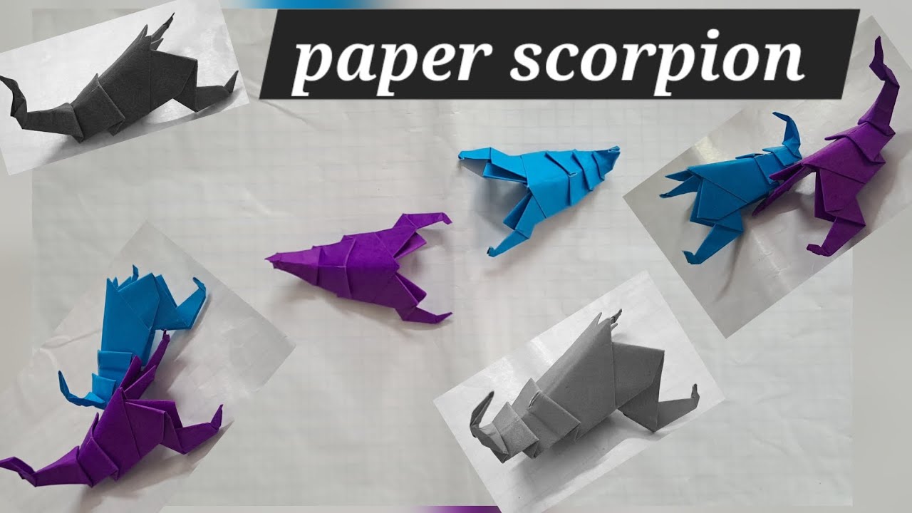 Paper scorpion 🦂 #diy #papercrafts 