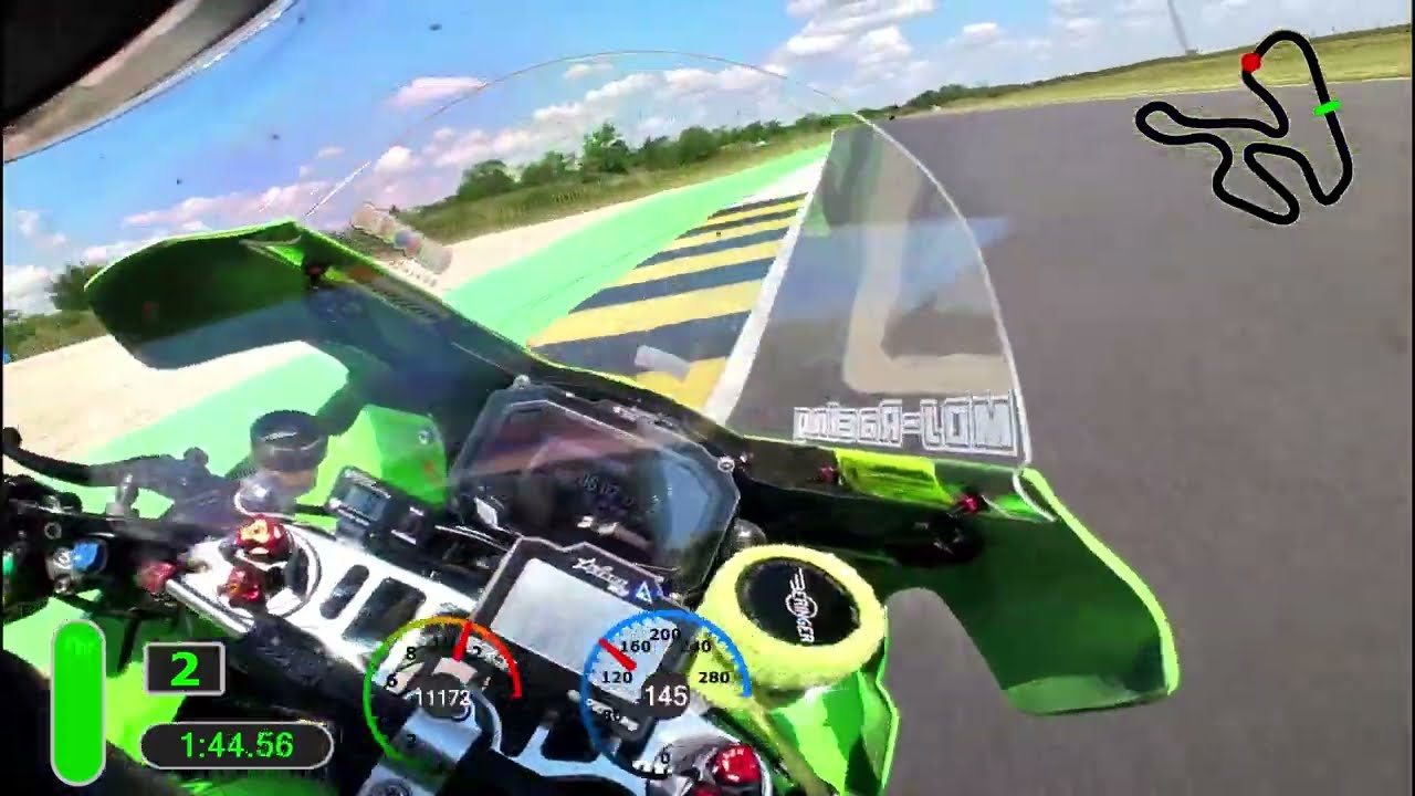 ZX-10R @ Pannoniaring onboard: 1.59.3 with telemetry data and track map