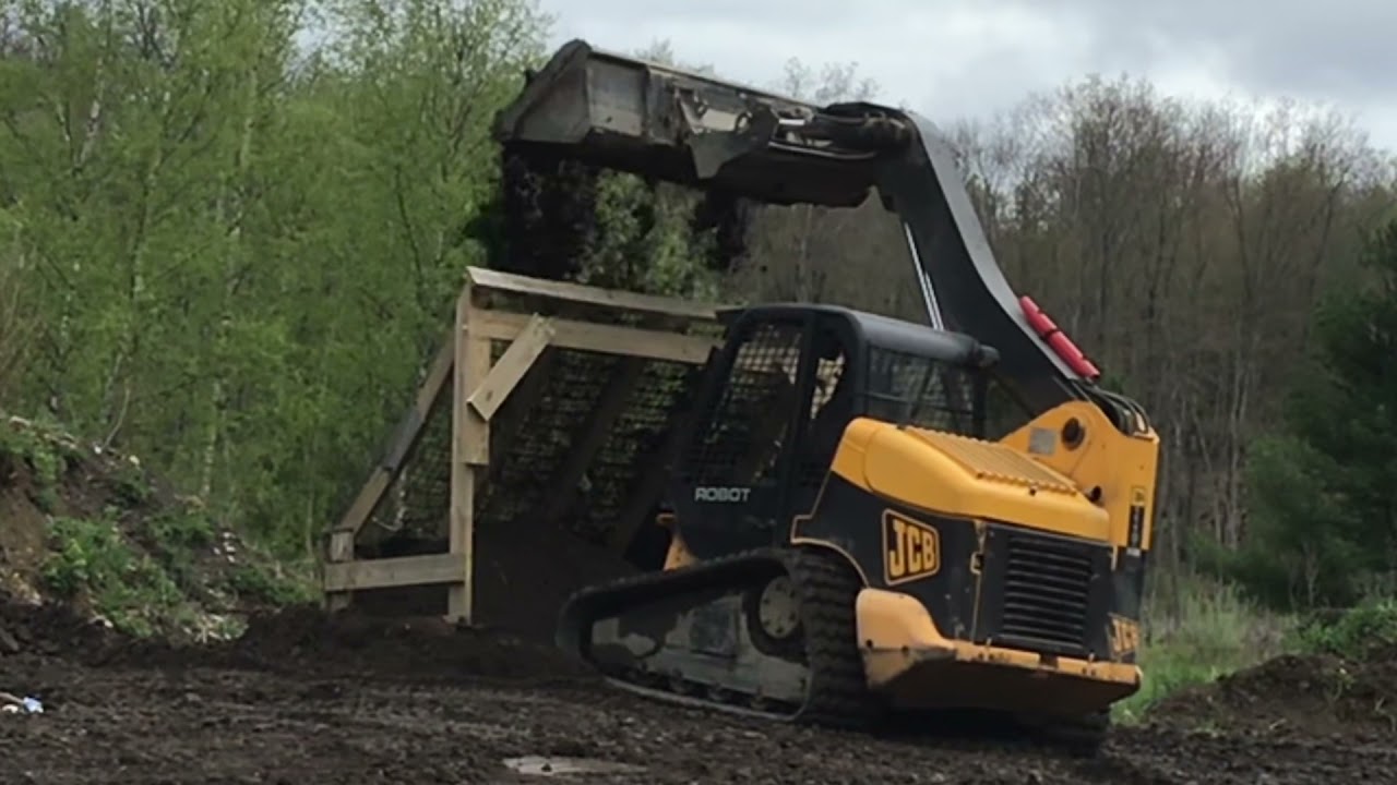 Homemade Screener and A Skid Steer Screening Dirt