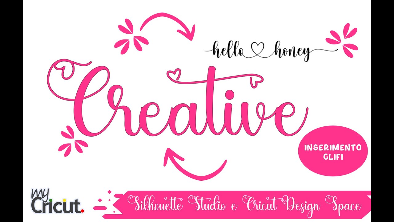 Inserire glifi su Cricut Design Space e Silhouette Studio
