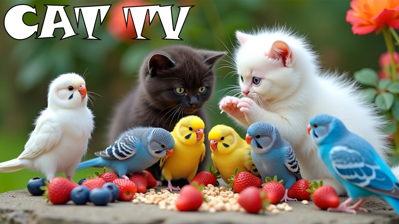 (БЕЗ РЕКЛАМЫ) 4K CAT TV 😸📺 Развлеките своих кошек бесчисленными красочными птицами и звуками их щ...