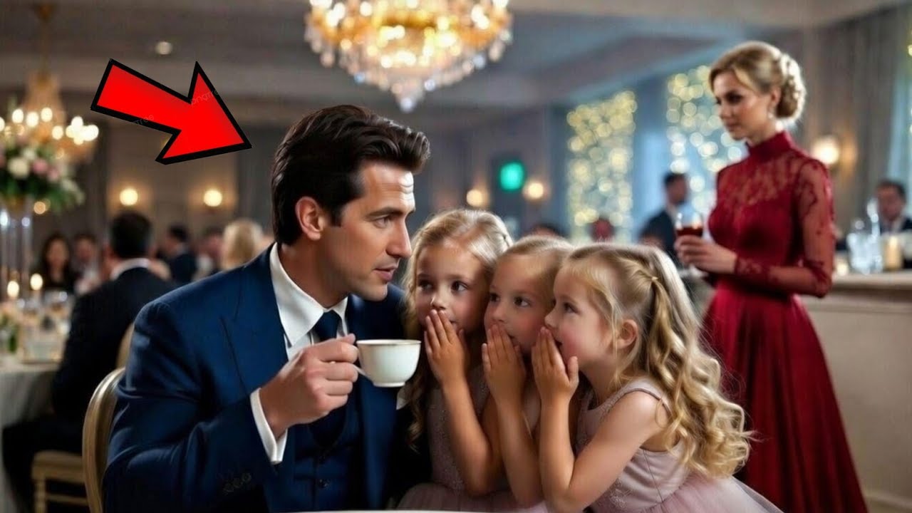 Single dad was having tea alone&mdash;until triplet girls whispered: 