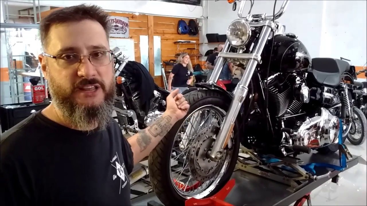 Troca do óleo da suspensão - Dyna Super Glide