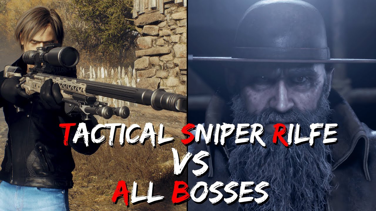MAX LEVEL Tactical Sniper Rifle VS EVERY Boss Fight - Resident Evil 4 Remake