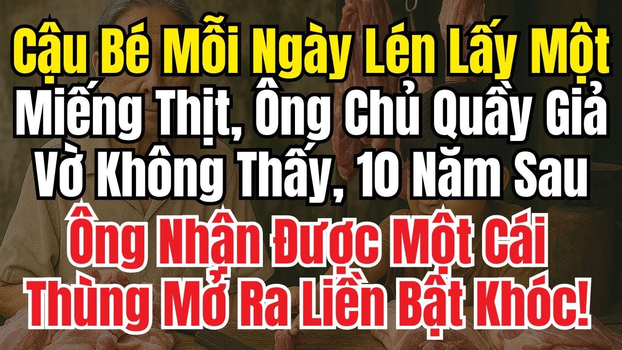 Cậu Bé Mỗi Ngày Lén Lấy Một Miếng Thịt, Ông Chủ Quầy Giả Vờ Không Thấy, 10 Năm Sau Ông Nhận Được Một