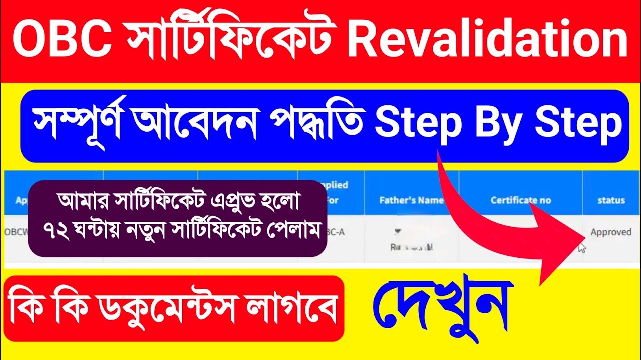 OBC Revalidation Process & Documents. OBC Certificate Apply Online. OBC Certificate Renewal Online