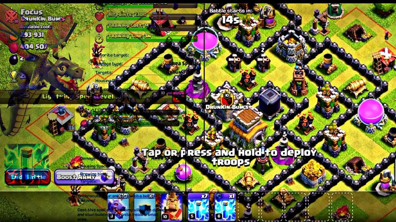 Zap Dragon Strategy For Th8 - Clash Of Clans