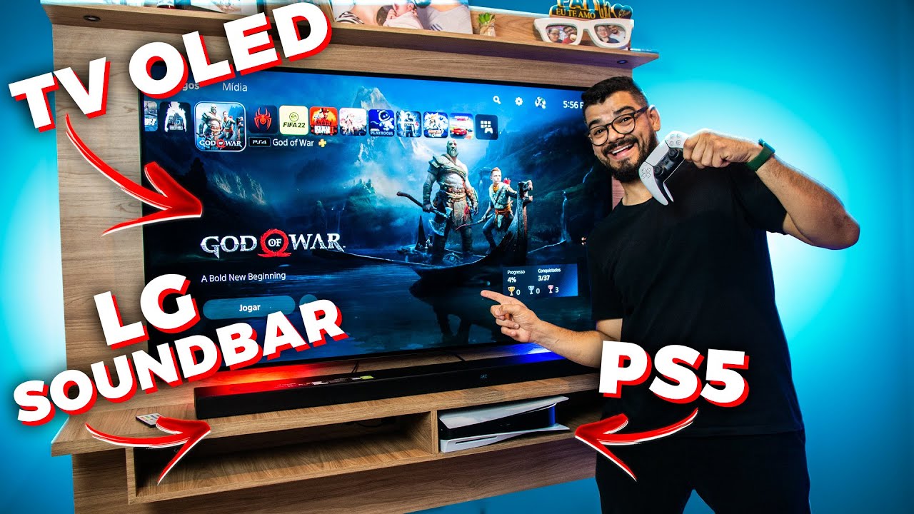 SONHO DE CRIANÇA REALIZADO! Melhor Experiência TECH que já tive! LG OLED + PS5 + LG SOUNDBAR