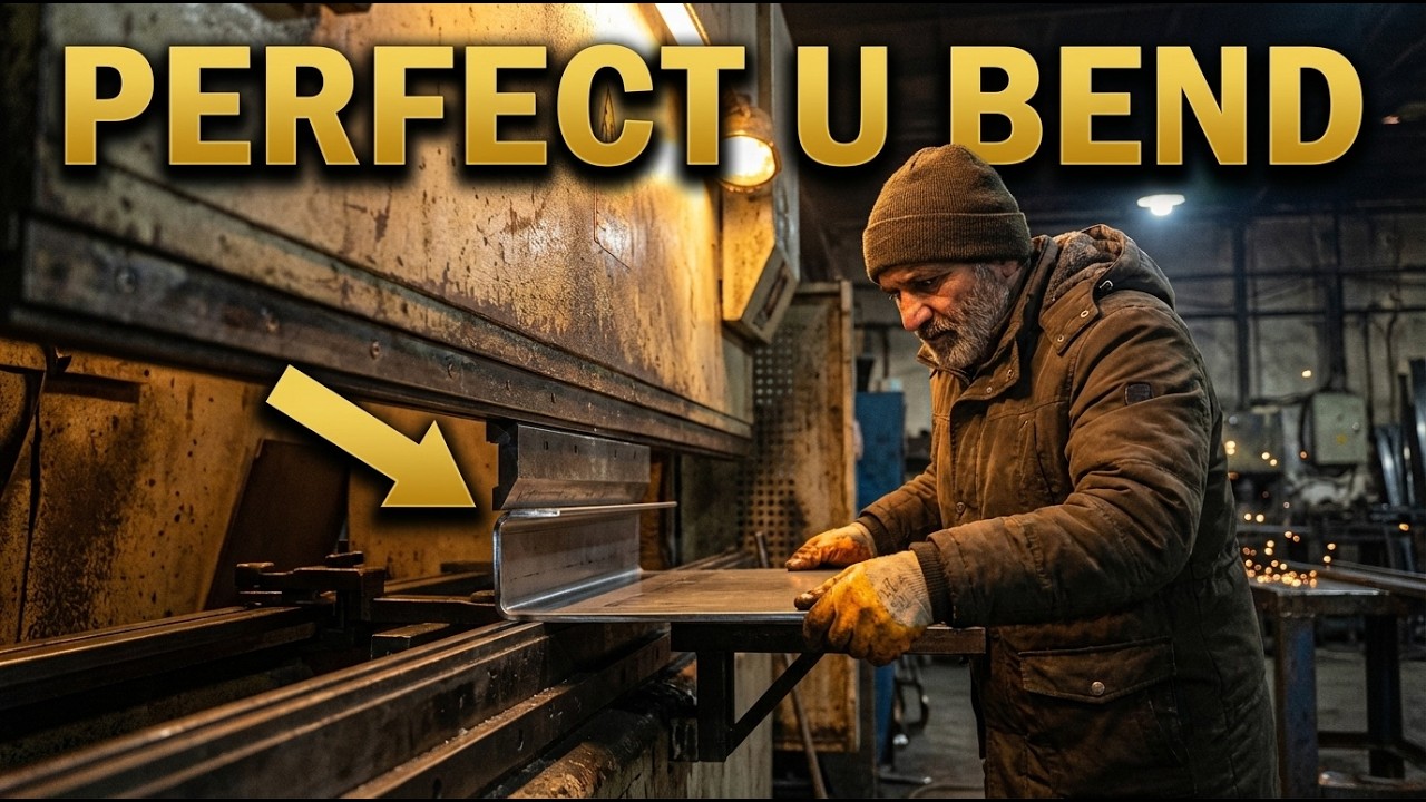 Bending Sheet Metal Into Perfect U Shape on the Press Brake Real Workshop Work
