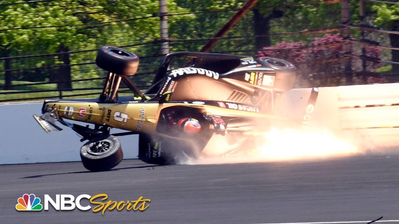 Indianapolis 500: James Hinchcliffe crashes at qualifying | Indy 500 | Motorsports on NBC