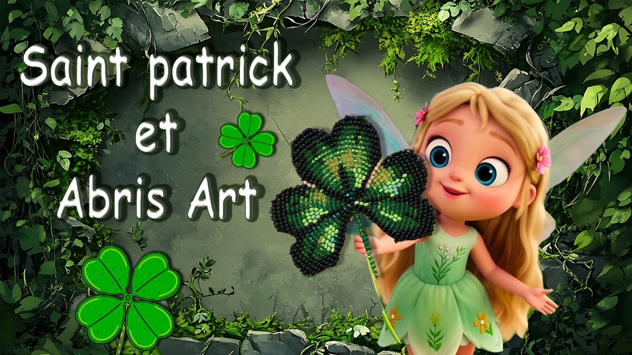 La saint Patrick avec une broderie perlée Abris Art