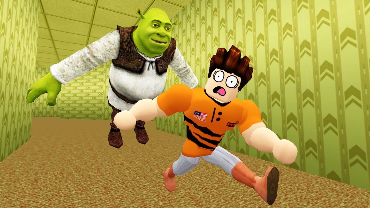 Kena Kejar Dengan Shrek Dalam Backroom!!! [Shrek in the Backrooms] (Roblox Malaysia)