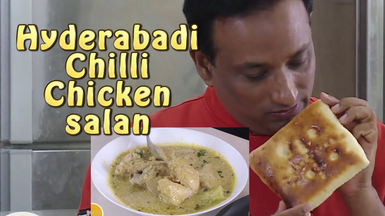 Hyderabadi Chilli Chicken Salan with Hyderabadi Naan