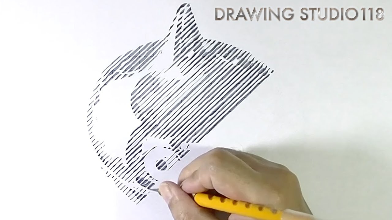 カッターナイフで描く！？　メタルスライム　| DRAWING STUDIO 118