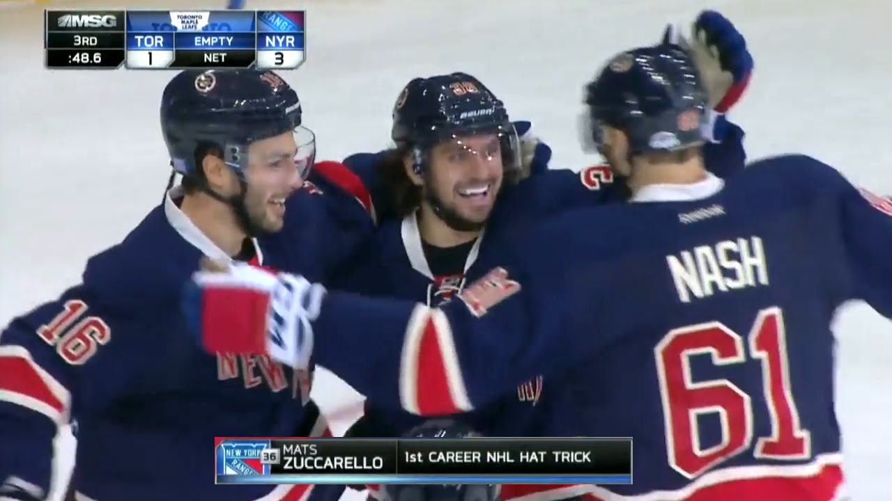 Mats Zuccarello hat-trick vs Toronto | 10/30/2015 [HD]