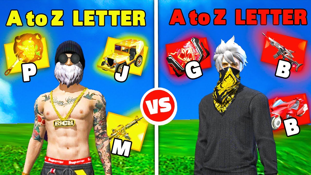 *A TO Z Letter Item Challenge* in Garena Free Fire