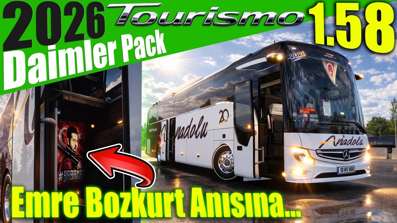 Emre Bozkurt Anısına..!! 2026 Daimler: MB Collection Tourismo | Ets 2 Nordic Horizons 1.58 !!