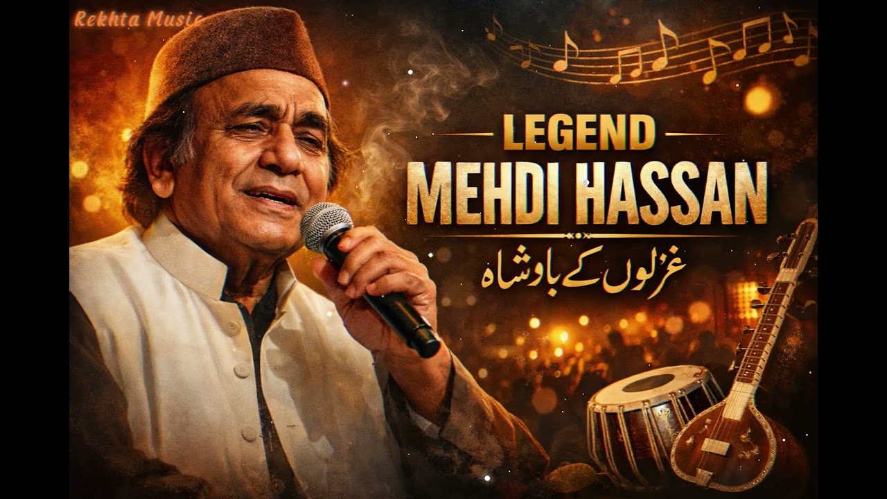 Khamosh Lab Hain Jhuki Hain Palken.(Mehadi Hassan)