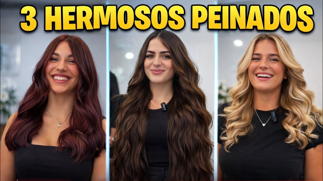 Tres Hermosos Estilos de Peinado!!!🔥🔥🔥😱@bibihairdresser 