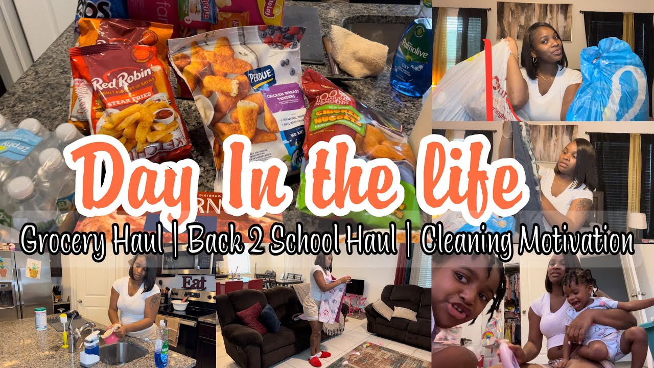 WALMART GROCERY HAUL | BACK TO SCHOOL CLOTHING HAUL | CLEAN WITH ME | DITL