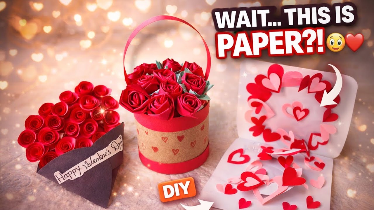 3 Easy Valentine’s Day DIY Crafts ❤️ Handmade Gifts & Home Decor Ideas