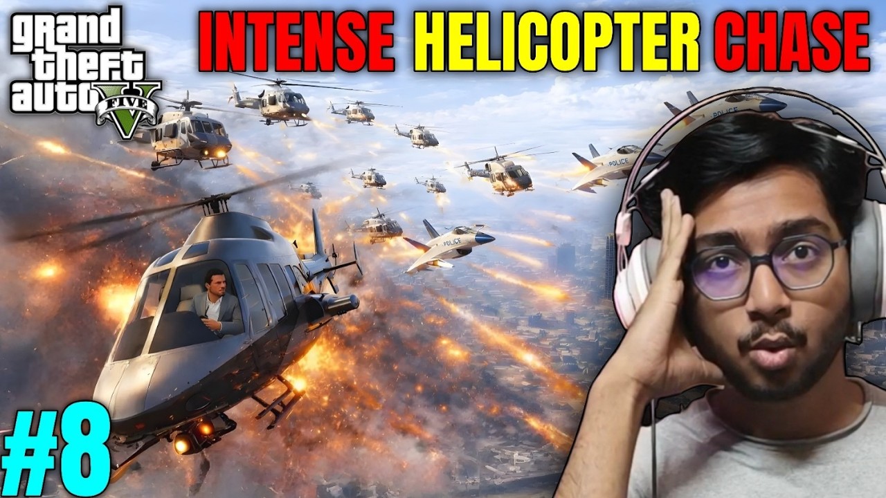 CITY LOCKDOWN HELICOPTER ESCAPE | GTA V GAMEPLAY #8