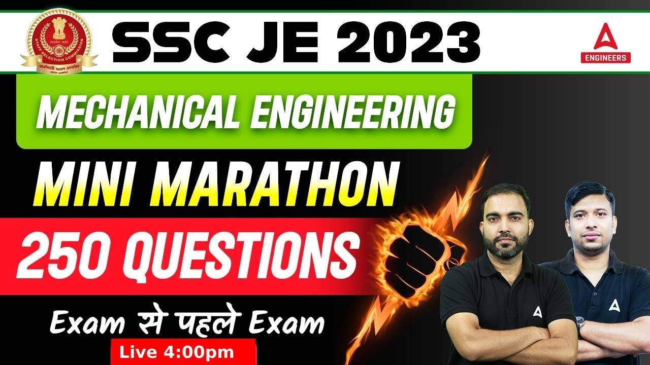 SSC JE Mechanical Marathon Class | SSC JE Mechanical Engineering Marathon | By Gaurav Sir,R.K Sir