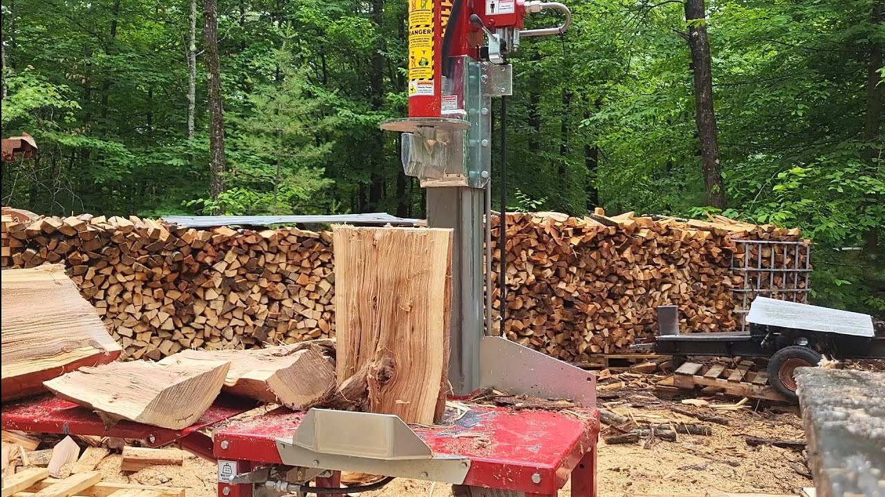 splitfire 1165v with shagbark hickory.... it does OK!