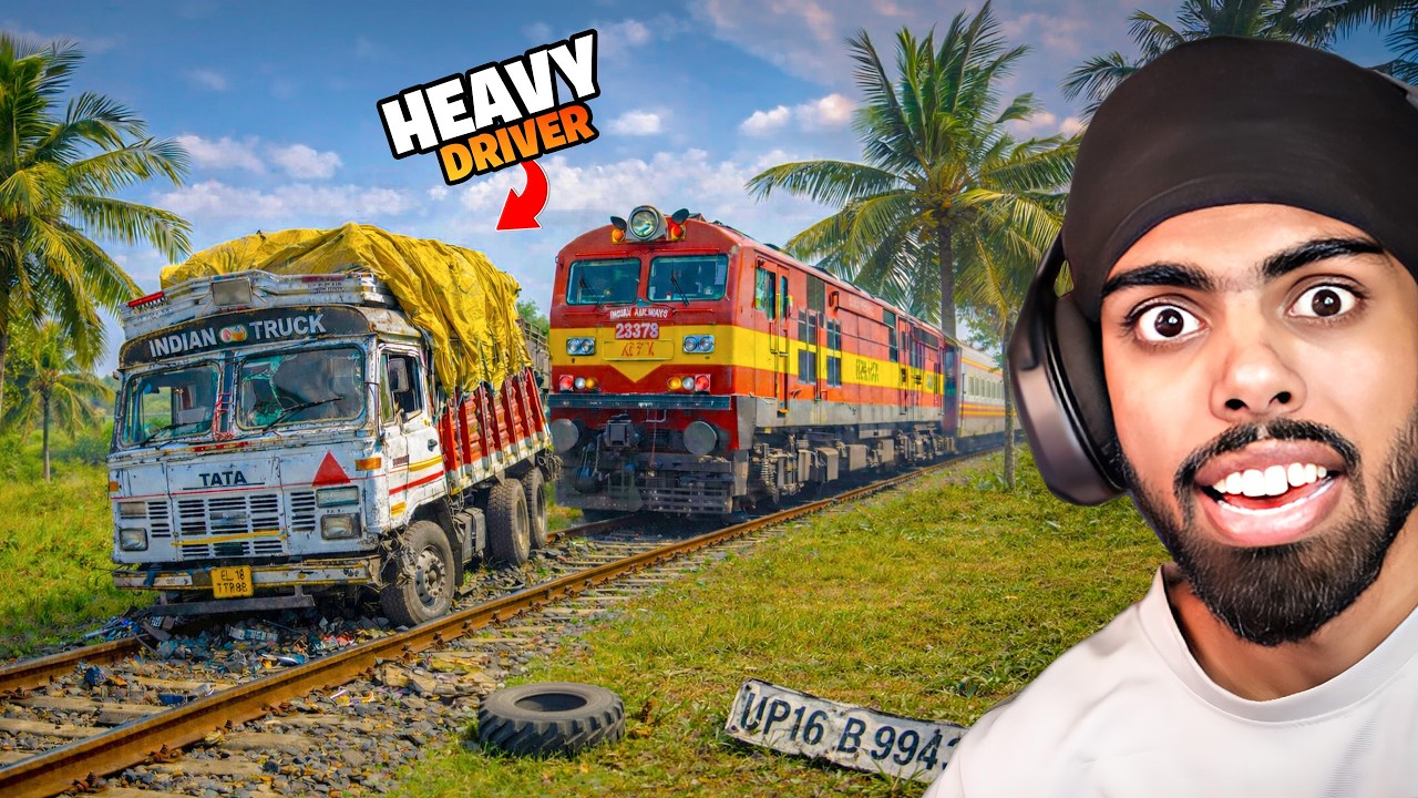 INDIAN TRUCK VS TRAIN...