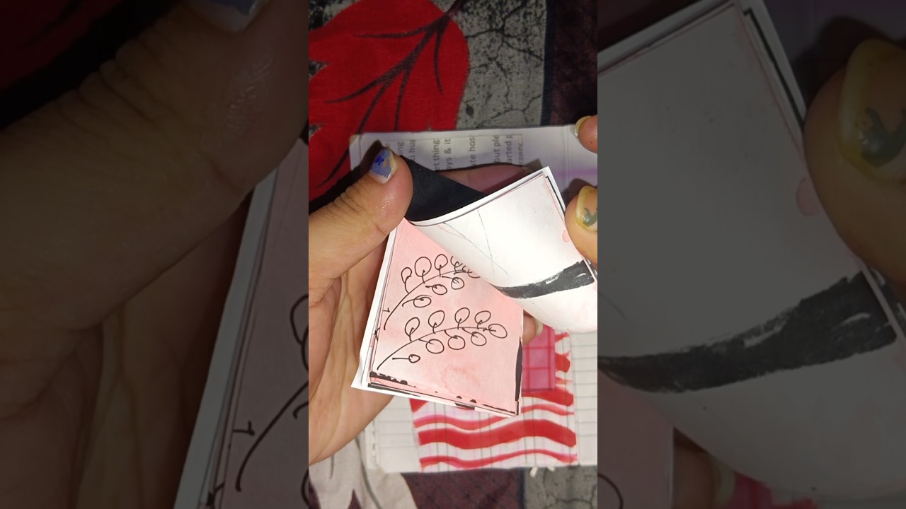 Red &hearts;️ journal ✨🌷 Handmade journal 🫧🌈#diy #journal #viral #shorts #handmade #asmr #brown #ytshorts