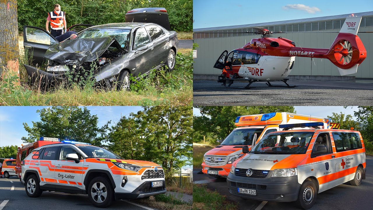 PKW RAST GEGEN BAUM - FAHRER BETRUNKEN | DREI SCHWERVERLETZTE BEI VERKEHRSUNFALL IN BICKENBACH