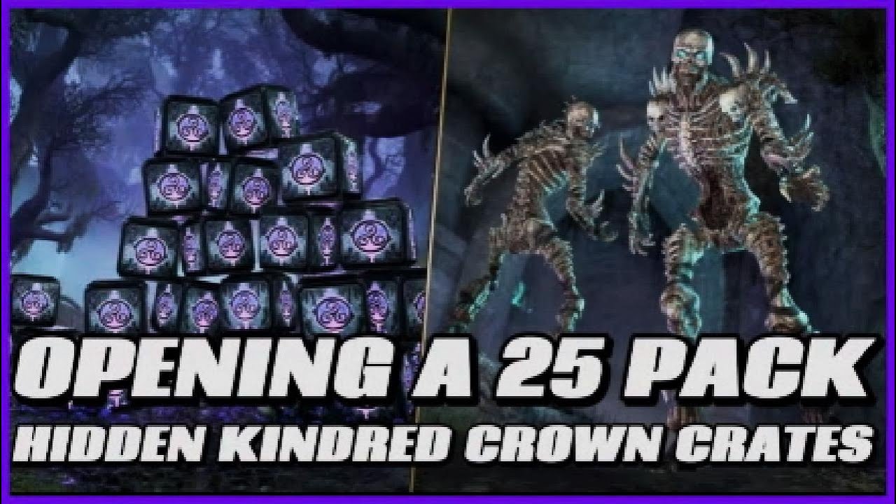 Eso | Opening A 25 Pack Of Hidden Kindred Crate Bundle