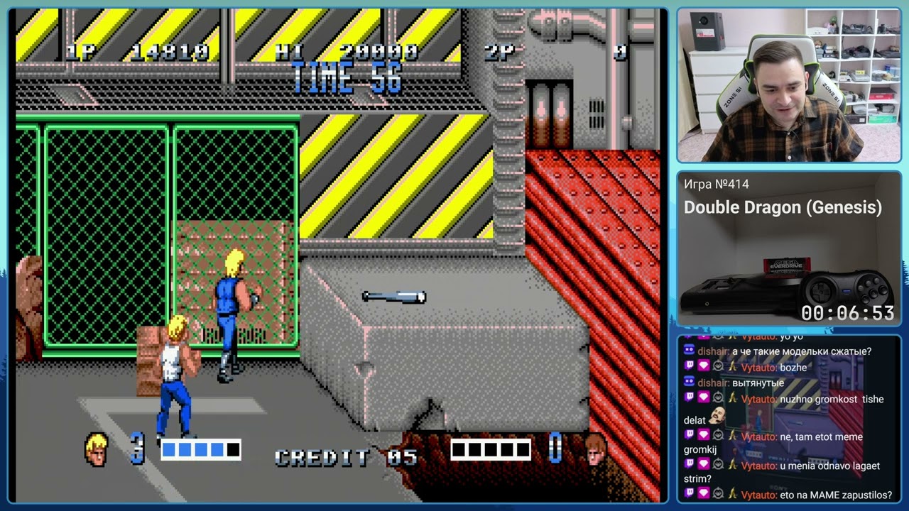Double Dragon Sega Genesis Longplay Прохождение 4K 60 FPS