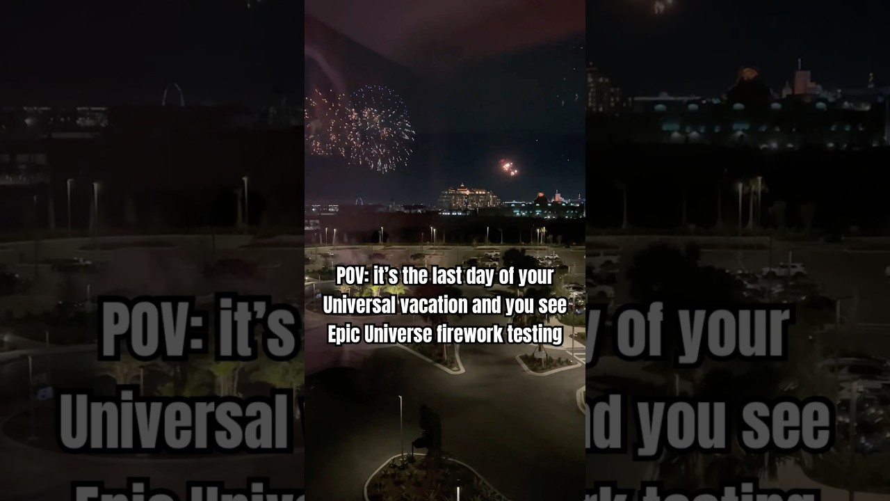 Epic Universe Fireworks Testing #universalorlando #universalorlandoresort