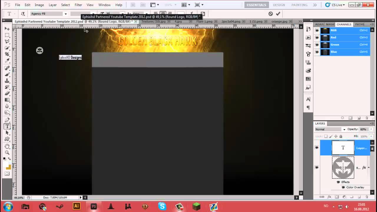 GoldenBlackHawk Layout // EphixiHD Designs | Speed art #31
