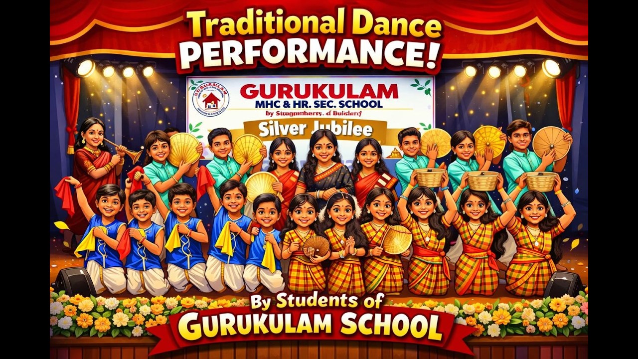 Amazing Traditional Dance by Gurukulam School Students | Silver Jubilee Special Performance