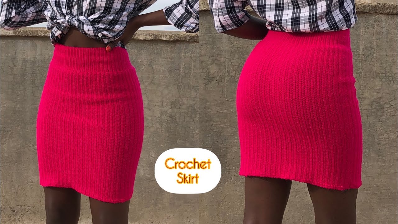Beginner friendly crochet pencil skirt/Easy crochet skirt#crochetskirts #crochet#crochettutorial