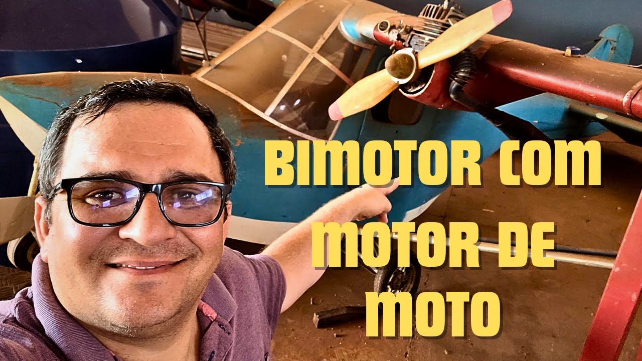 🛩️ Avi&atilde;o Bimotor com Motor de Moto Yamaha DT 180 2 tempos 🏍️