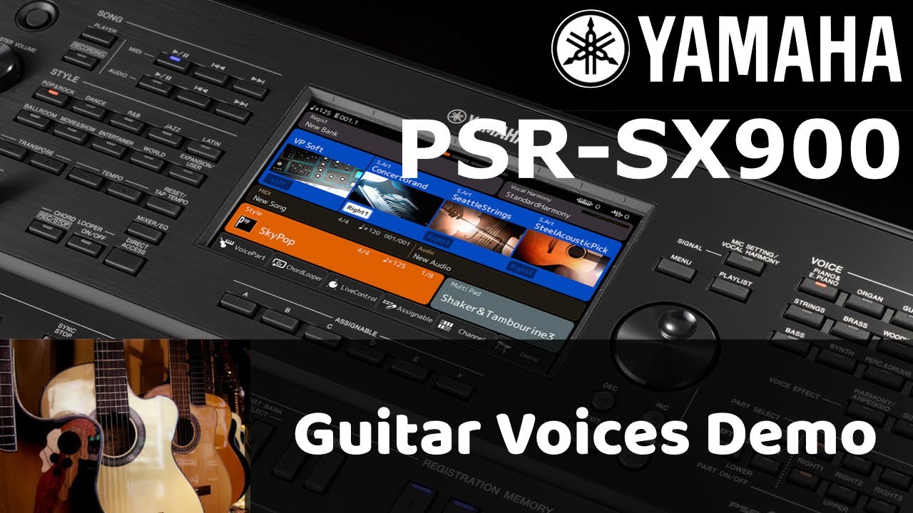 Guitar Voices Demo - Yamaha PSR-SX900 - Articulation Voices