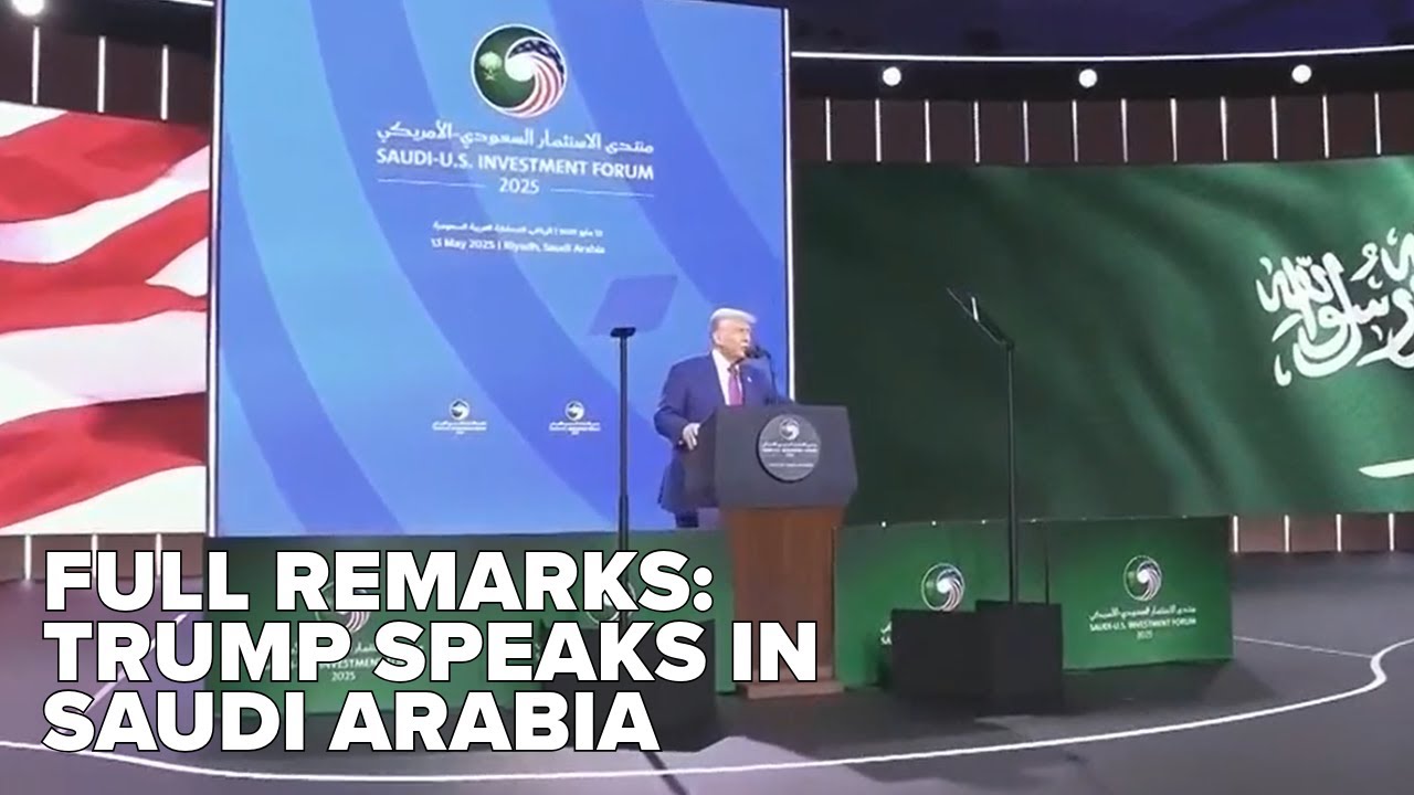 President Donald Trump&rsquo;s full speech from the U.S.-Saudi Investment Forum