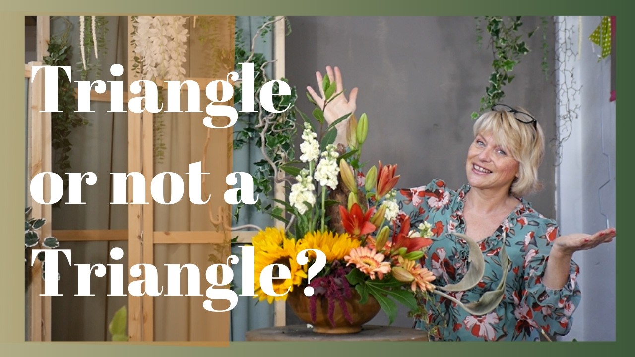 How to Create A Modern Grouped Triangle Flower Arrangement with Sunflowers and Gerbera