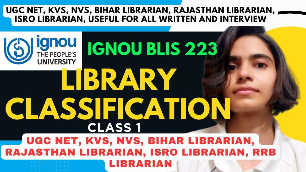 Library Classification  Class 1 | IGNOU Library Classification 
