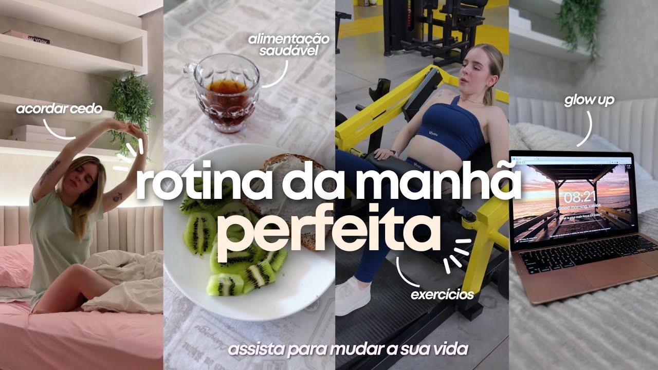ROTINA DA MANHÃ *PERFEITA* PARA TER UM GLOW UP | 7am, hábitos saudáveis e produtividade  📔🍳☀️🍵